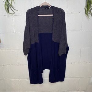 BDG Colorblock Waffleknit Texture Open Short Sleeve Kimono Cardigan Size Medium